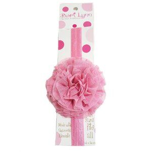 Stocking Stuffer Bari Lynn Girls mauve Pink Headband Tulle & Crystals Bling NEW